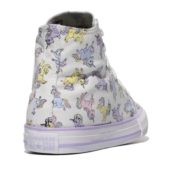 Converse girl  Chuck Taylor All Star Core Unicorn print Slip Sneaker size 2 - Picture 4 of 6